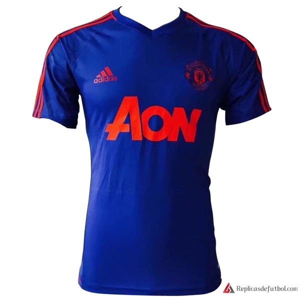 Camiseta Entrenamiento Manchester United 2017-2018 Azul